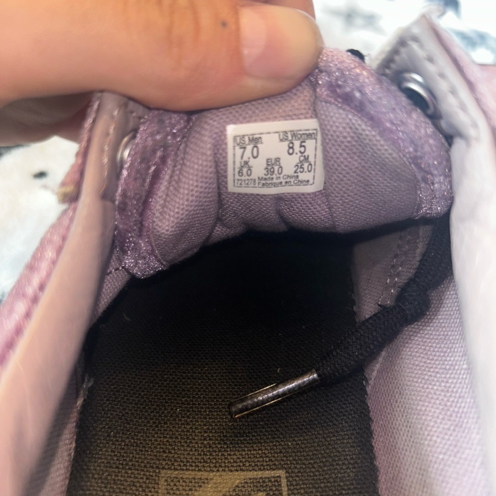 Brushed Velvet Lilac Vans - Picture 5 of 5